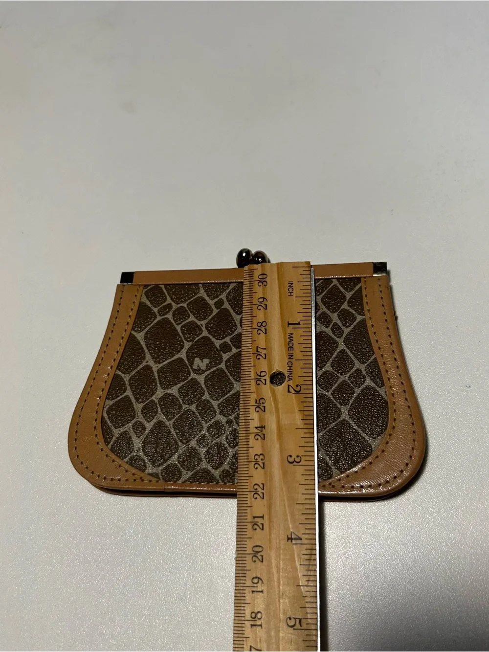 Vintage Nina Ricci Kiss Lock Coin Pouch Purse Giraffe print